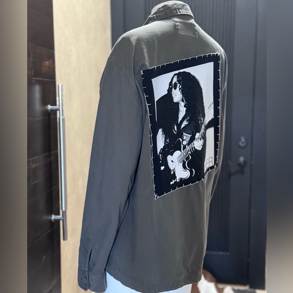 H.E.R. Utility Jacket Army Green Distressed Oversized The Normal Brand Jacket - Picture 8 of 8